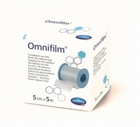 Omnifilm/Oмнифилм - фиксирующий пластырь из прозрачной пленки: 5 м х 5 см