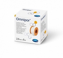 Omnipor / Омнипор - фиксирующий пластырь из текстильной ткани: 5 м х 2,5 см